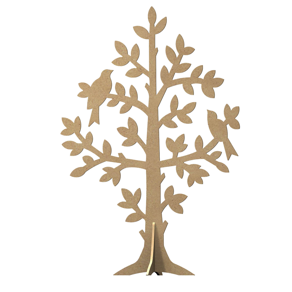 Arbre à oiseaux, en médium H. 110 cm