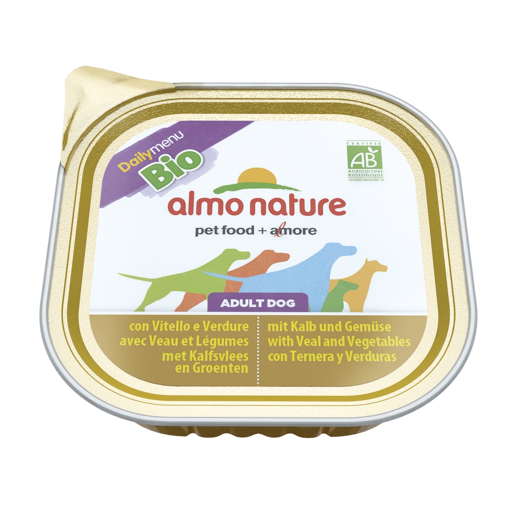 Aliment chien Daily Menu Bio: Veau & Leg.300g