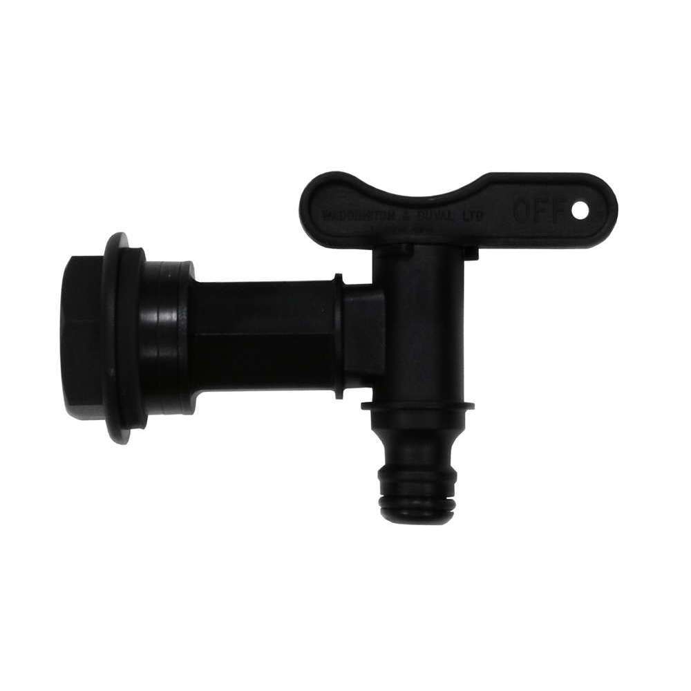 Robinet pour cuve de recuperation eau en pehd 1/4 tour