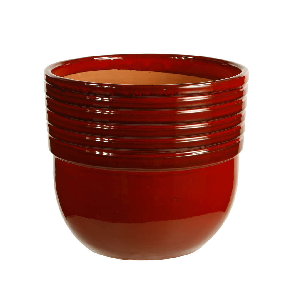 Cuvier Massaya en terre cuite émaillée, coloris bois de santal Ø 16 cm