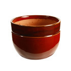 Pot Austral en terre cuite émaillée, coloris bois de santal Ø 16 cm