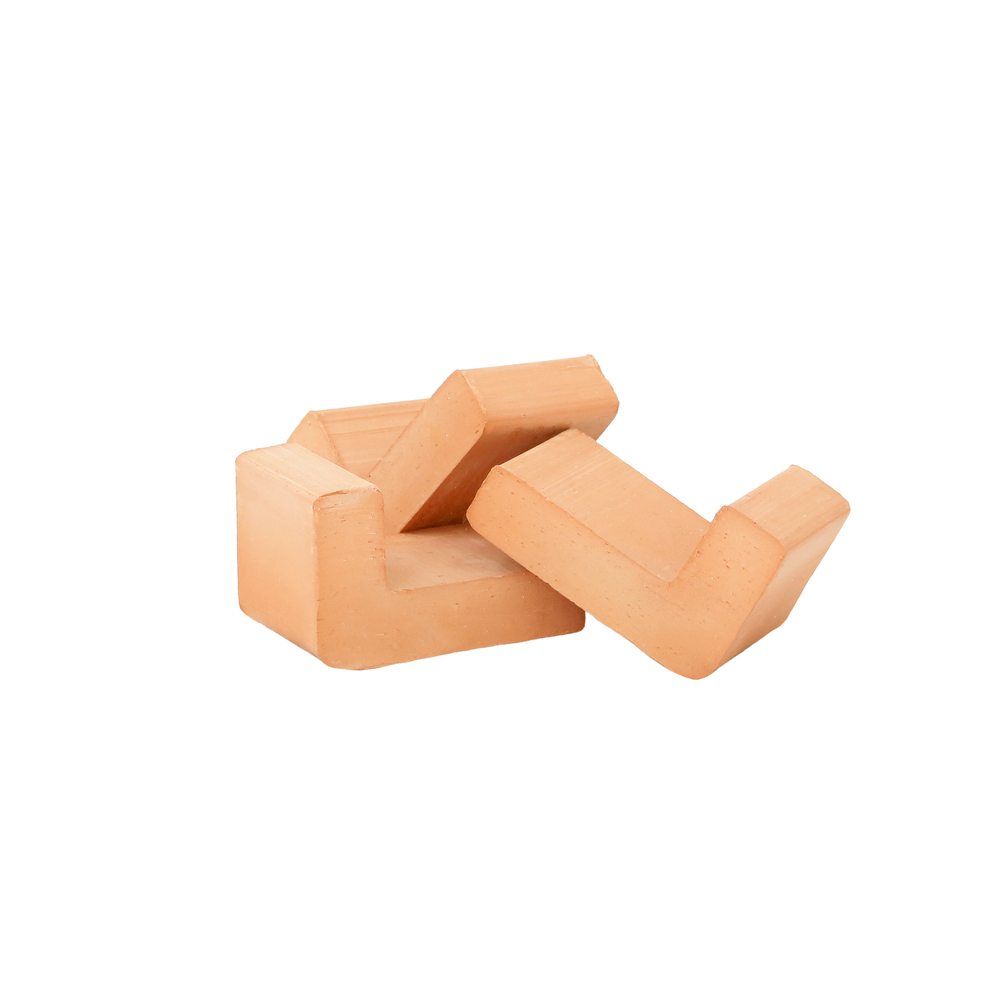 Pied de support couleur naturelle pour poterie en terre cuite L. 7,5cm