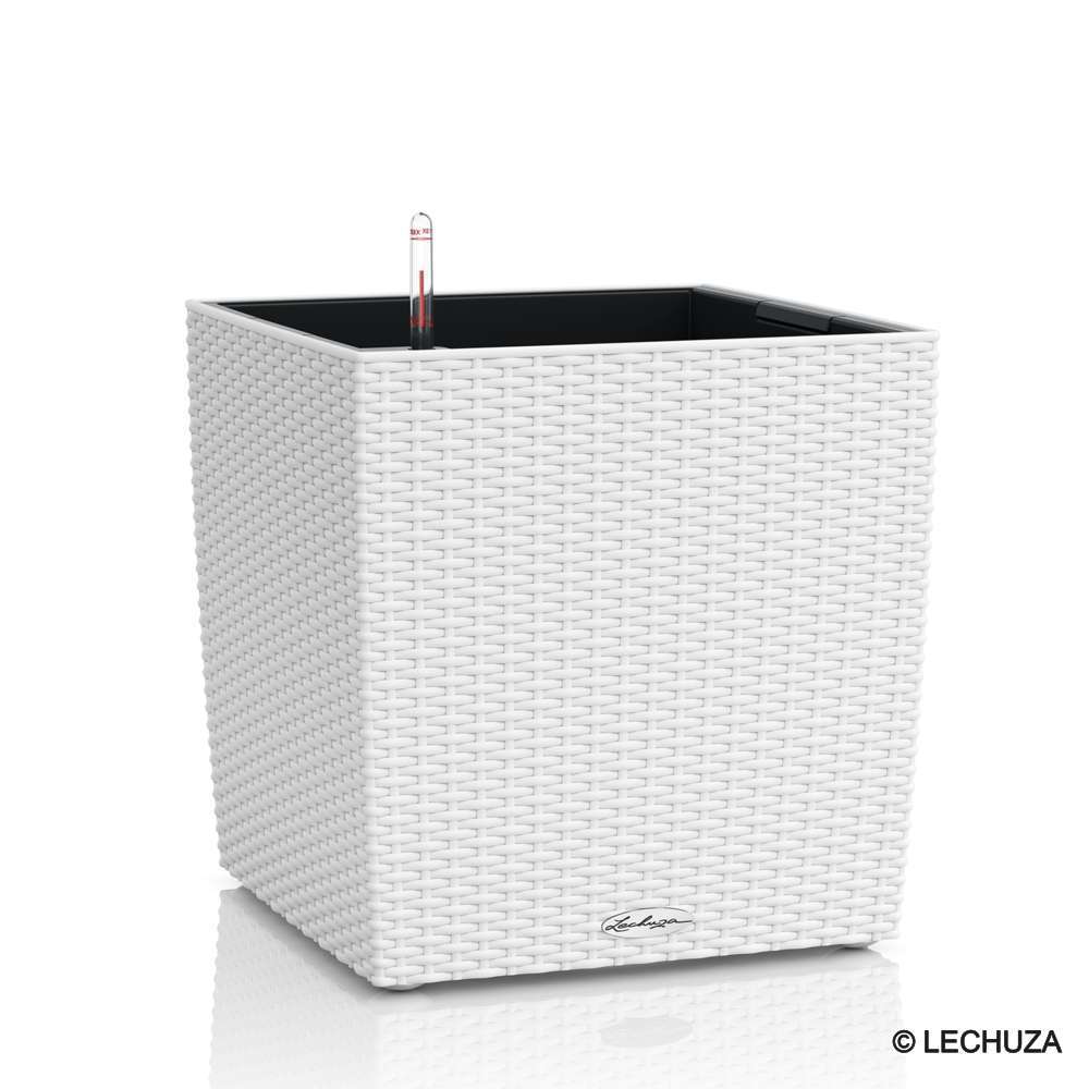 Cube Cottage en polypropylène, blanc L. 40 x l. 40 x H. 39 cm