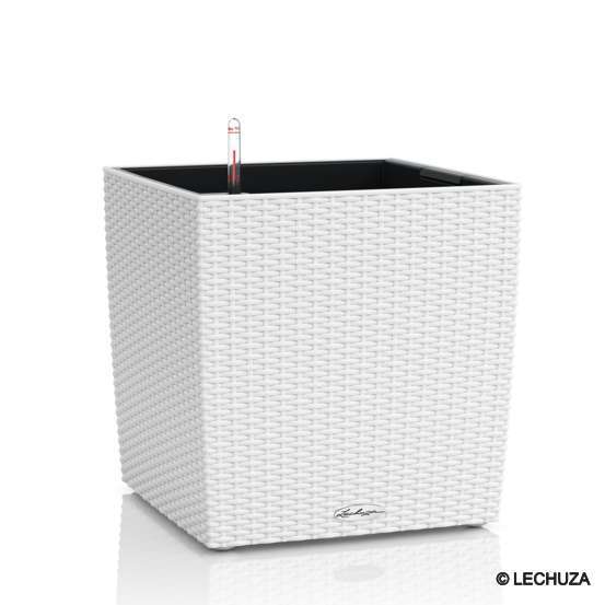 Cube Cottage en polypropylène, blanc L. 40 x l. 40 x H. 39 cm