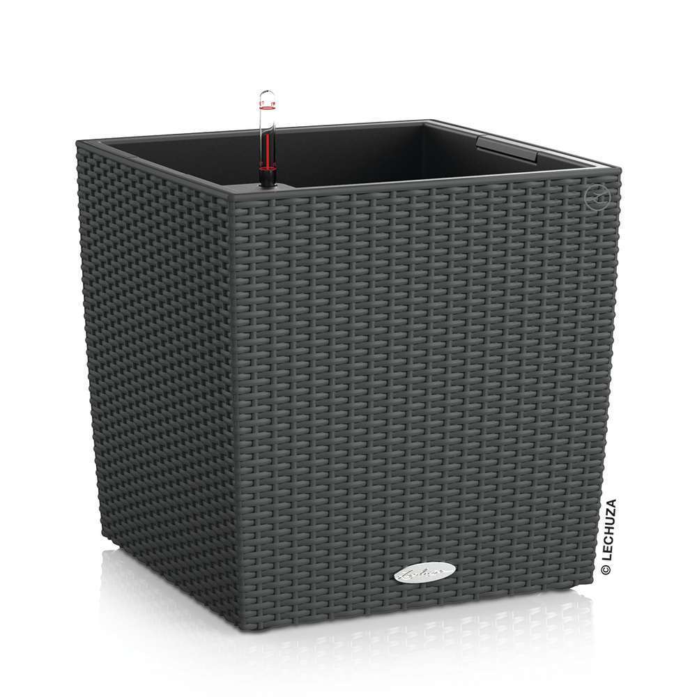 Cube Cottage en polypropylène, granit L. 50 x l. 50 x H. 50 cm