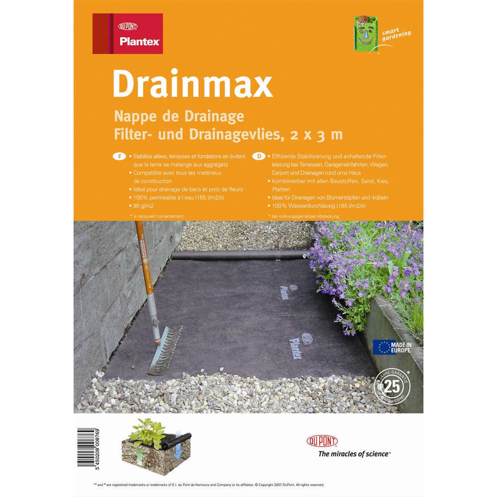 Drainmax : Nappe de Drainage - 90gr/m² - 2 M x 3M