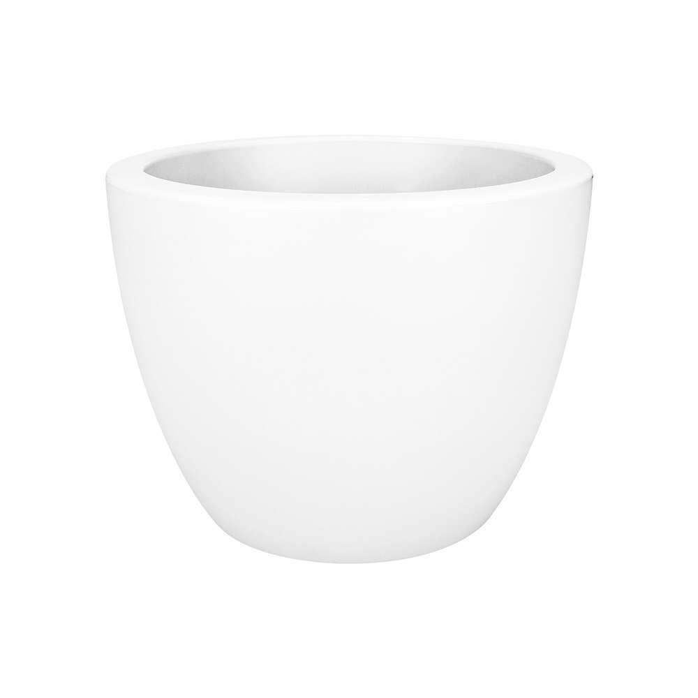 Pot : blanc, roues, d.50cm