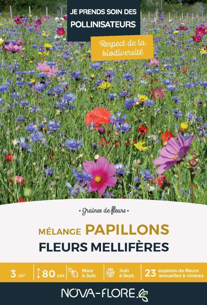 MÃ©lange fleuri Papillons vivaces: boite 16g