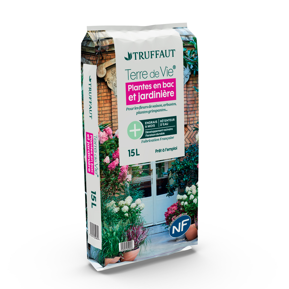 Terreau 'Terre de vie':bacs & jardiniÃšres 15L