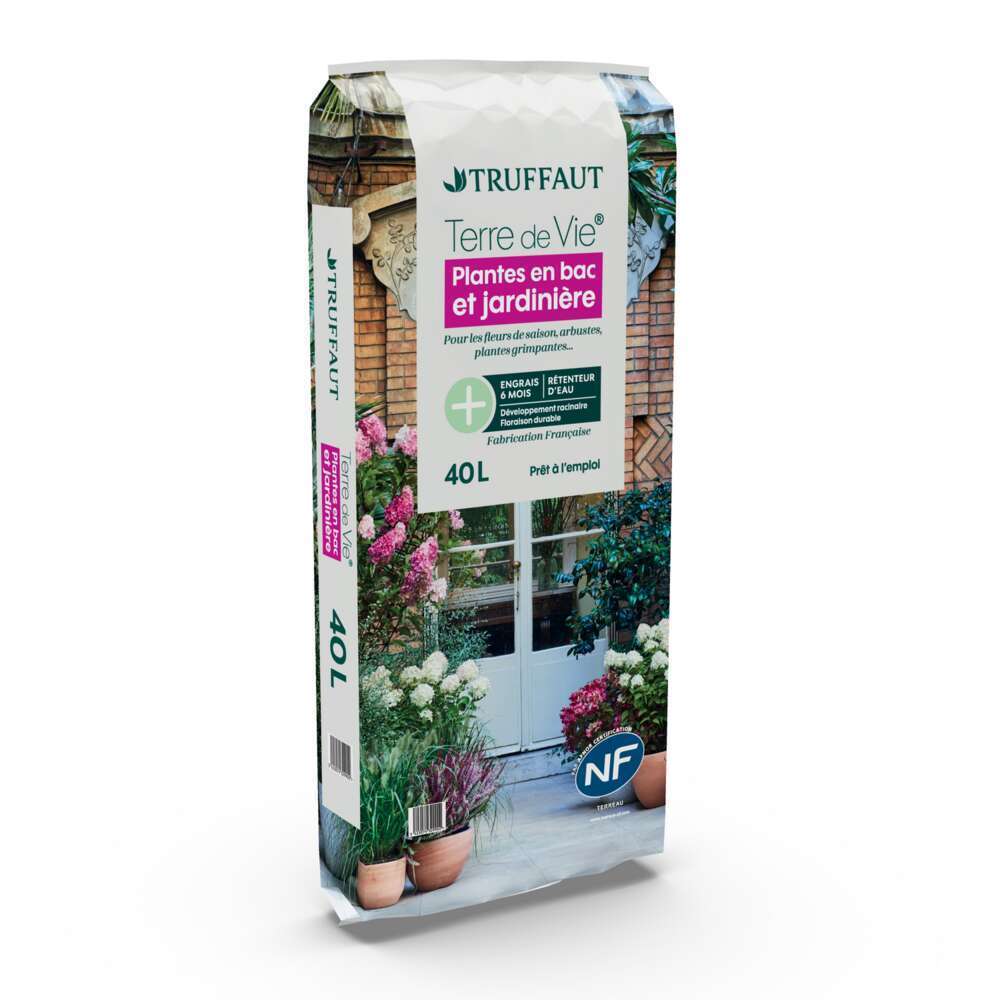 Terreau 'Terre de vie':bacs & jardiniÃšres 40L