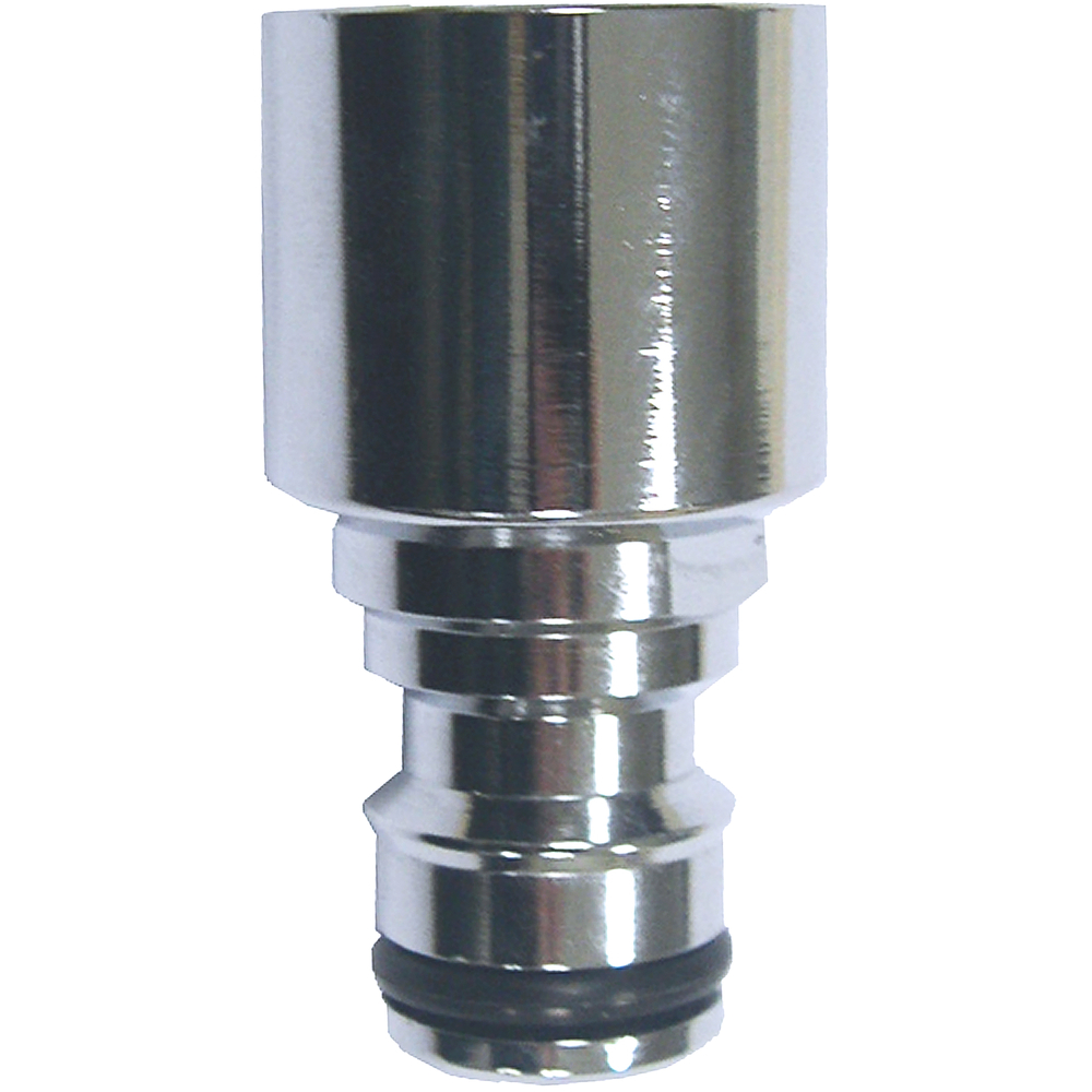 Adaptateur de brise jet chromé F.22x100 sortie rapide