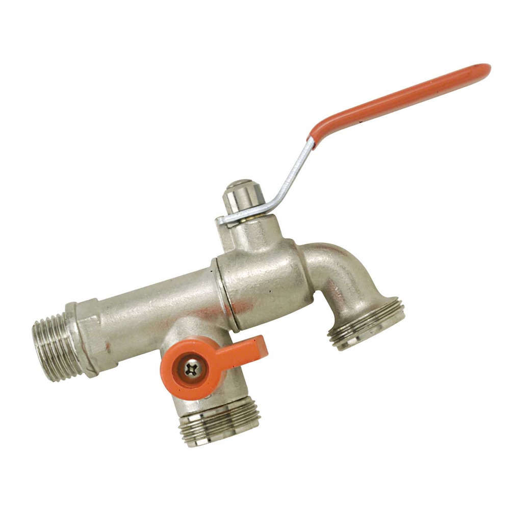 Robinet 1/4 tour 15x21 nez et sortie programmateur 20x27