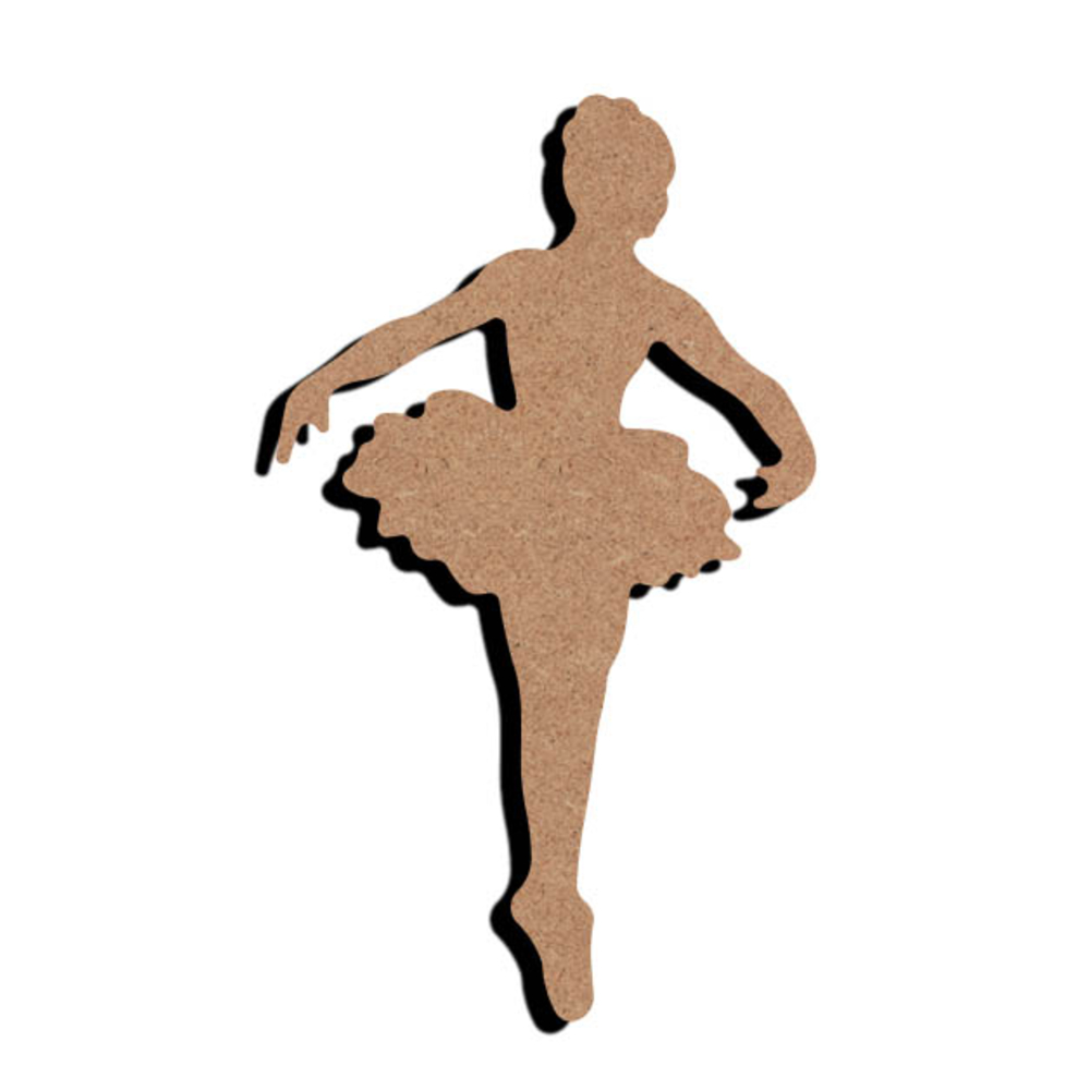 Forme en médium - Danseuse en tutu 17x10cm