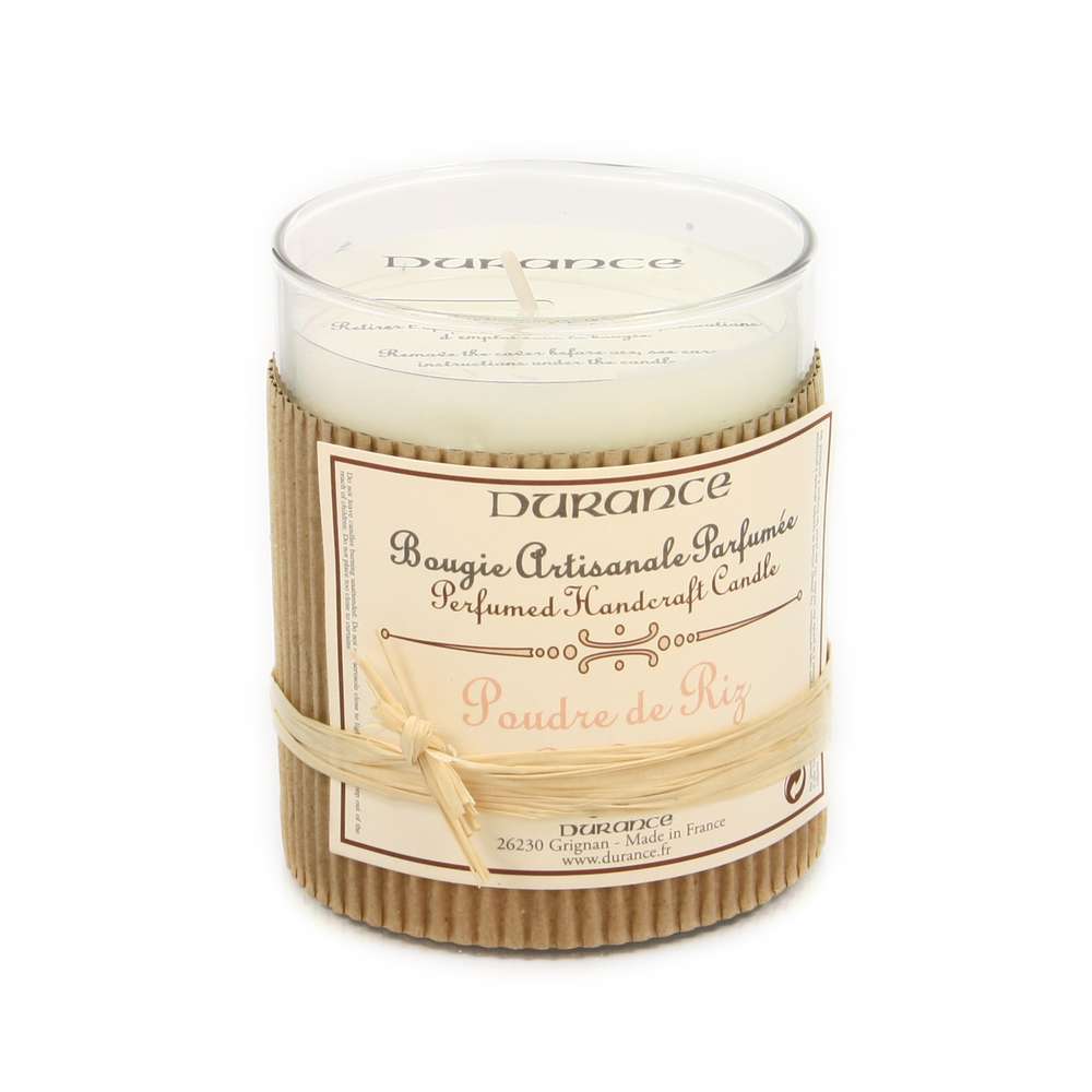 Bougie artisanale parfumée, 180g - Poudre de riz