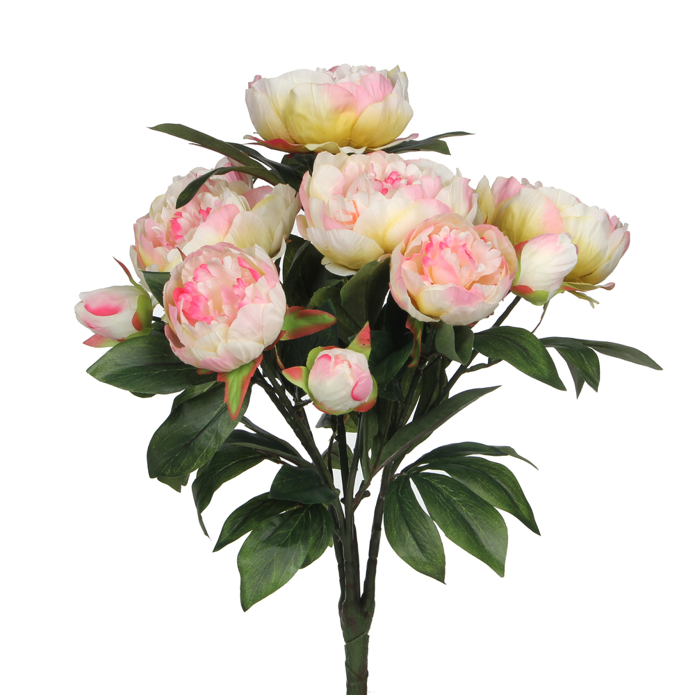 Bouquet pivoines mila,  rose clair 55 cm