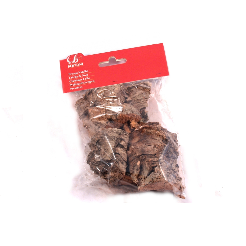 Décoration pour paysage de Noël : Liège en sachet 200 gr