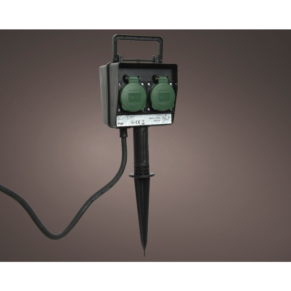 Pique jardin 2 pôles avec minuteur pour extérieur 12x10x38cm