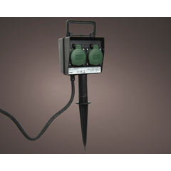 Pique jardin 2 pôles avec minuteur pour extérieur 12x10x38cm