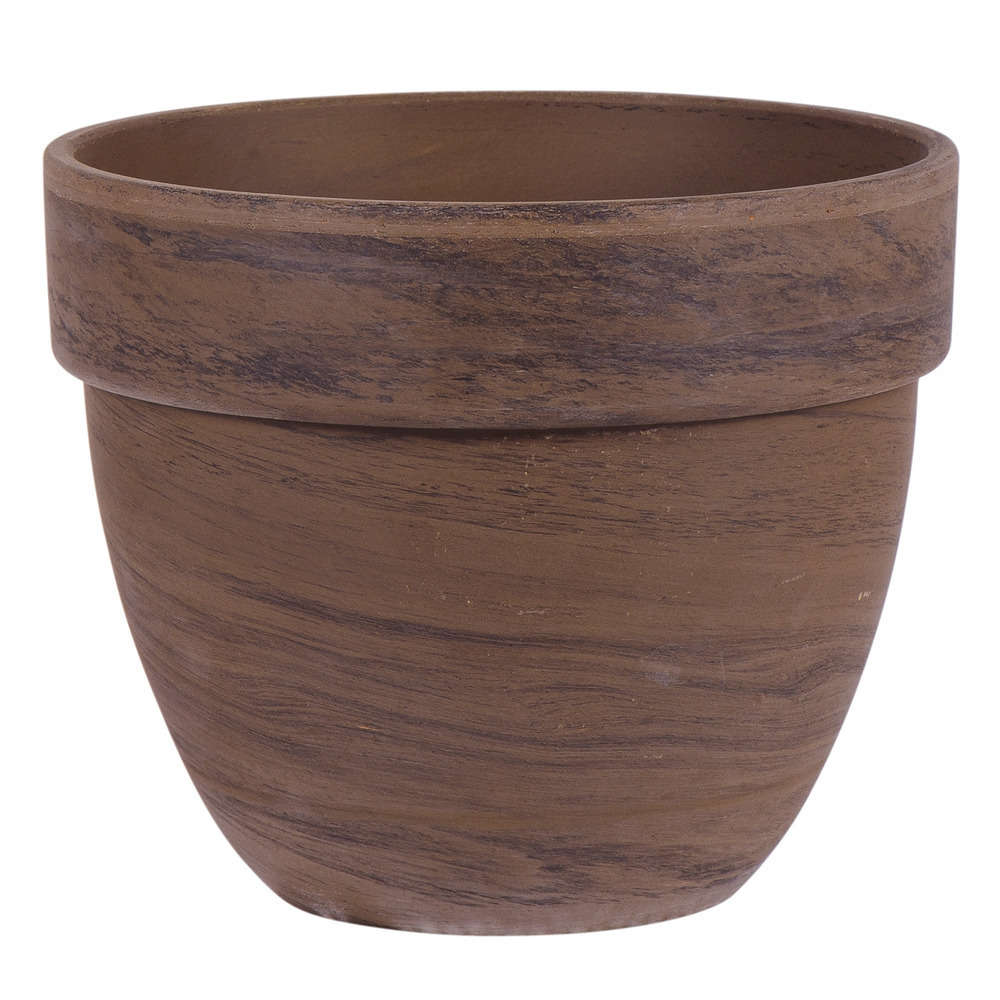 Pot rond Levante en terre cuite, basalt Ø 26 x H. 22 cm