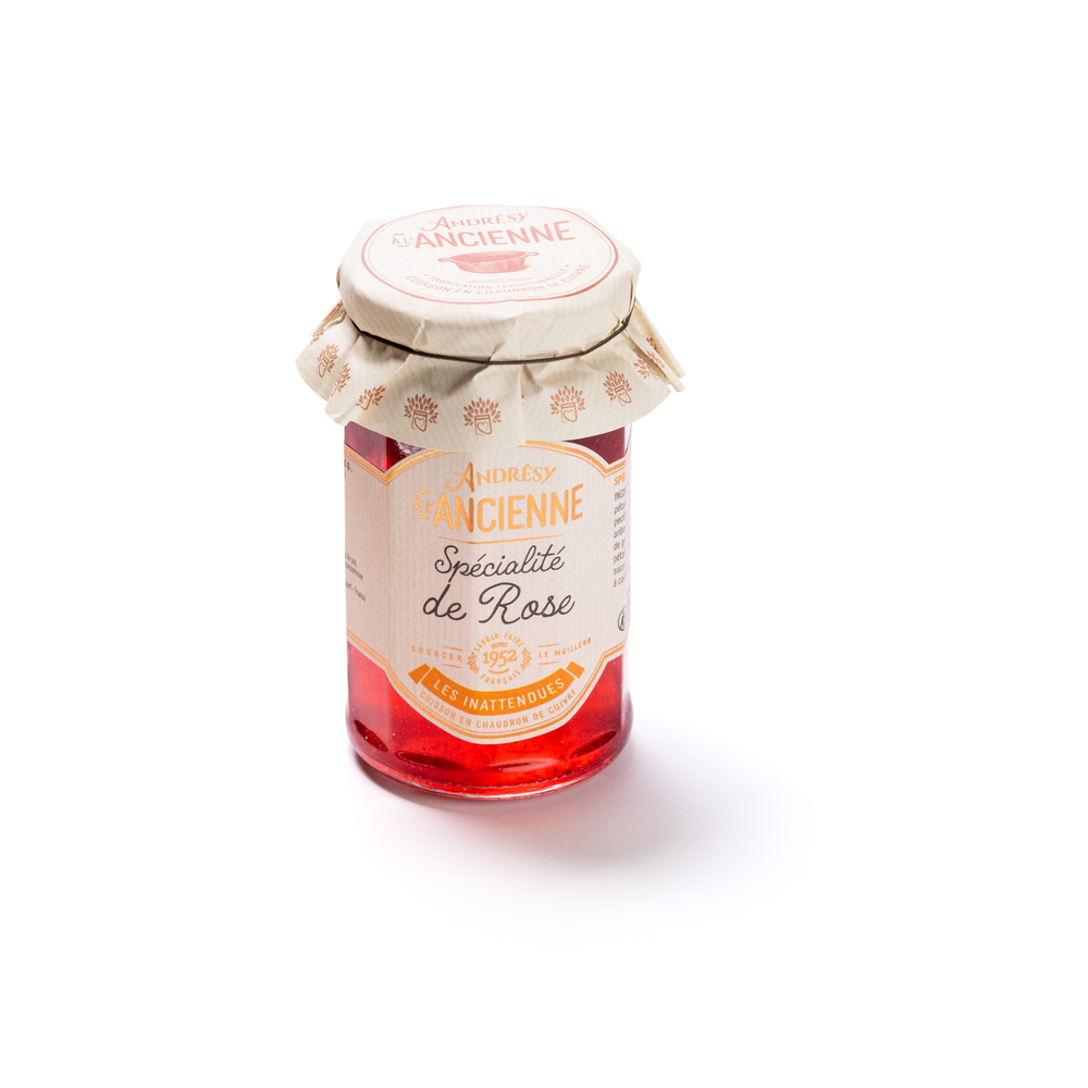 Confit de rose, en bocal