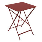 Table pliante extérieure BISTRO en acier rouge - 57x57x74 cm