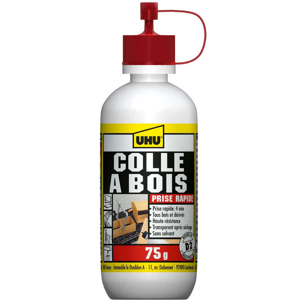 Colle à bois UHU, prise rapide - 75g