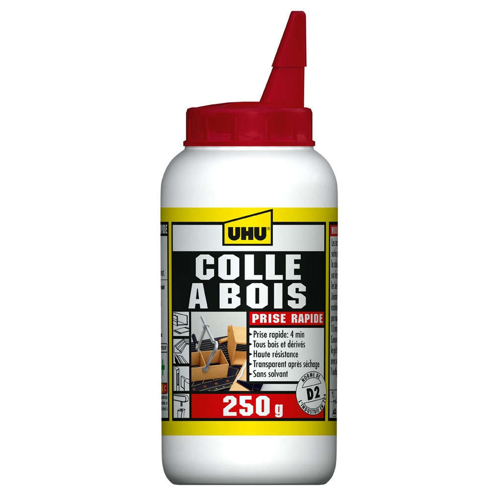 Colle à bois UHU, prise rapide - 250g