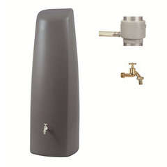 Récupérateur d'eau 'Kit Elégance, Gris' : L.60xl.60xH.180cm- 400L