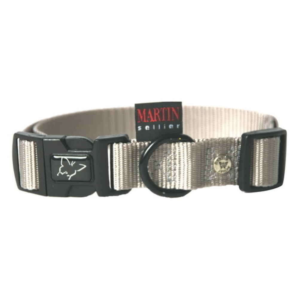 Collier pour chiens en nylon réglable 70 cm gris