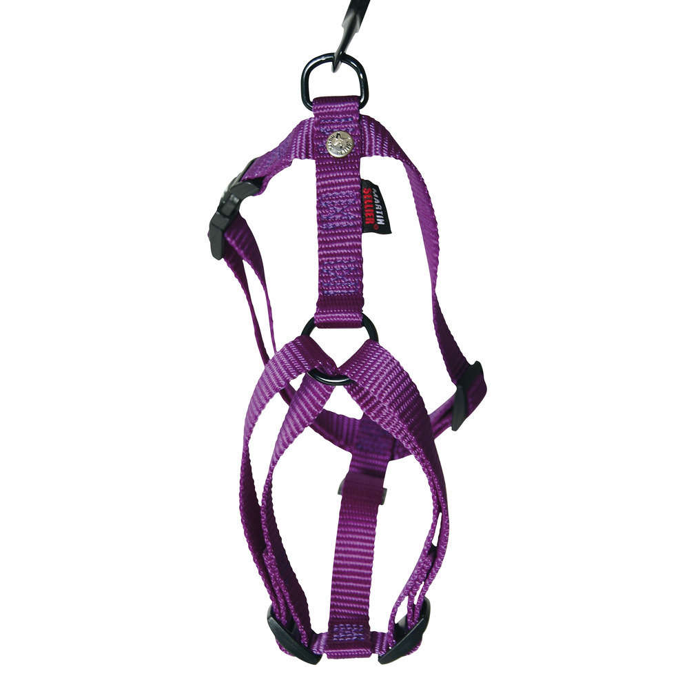 Harnais pour chiens en nylon réglable : Tour de cou 27-43 cm mauve
