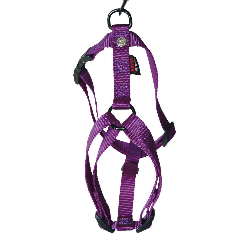Harnais pour chiens en nylon réglable : Tour de cou 36-60 cm mauve