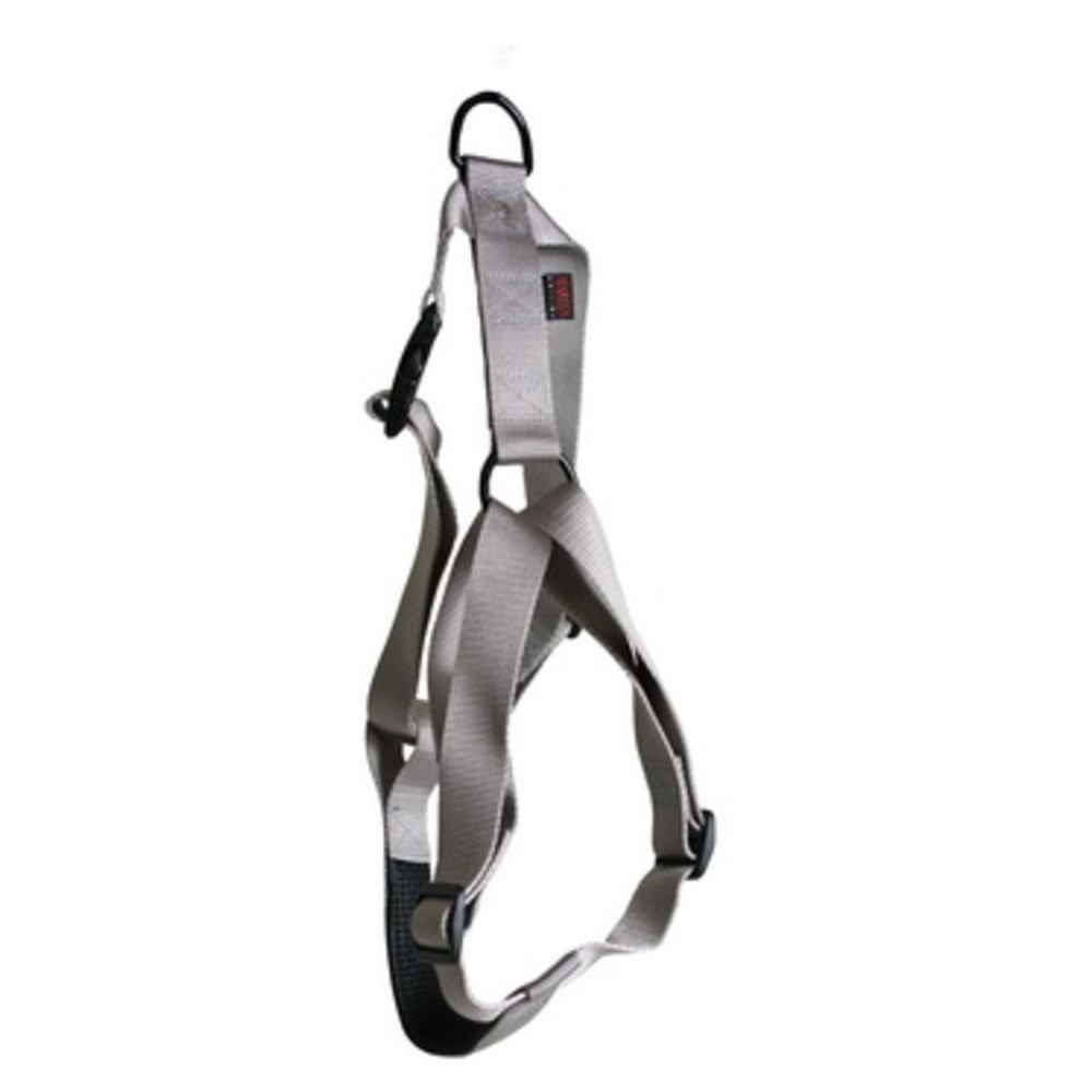 Harnais pour chiens en nylon réglable : Tour de cou 47-78 cm gris