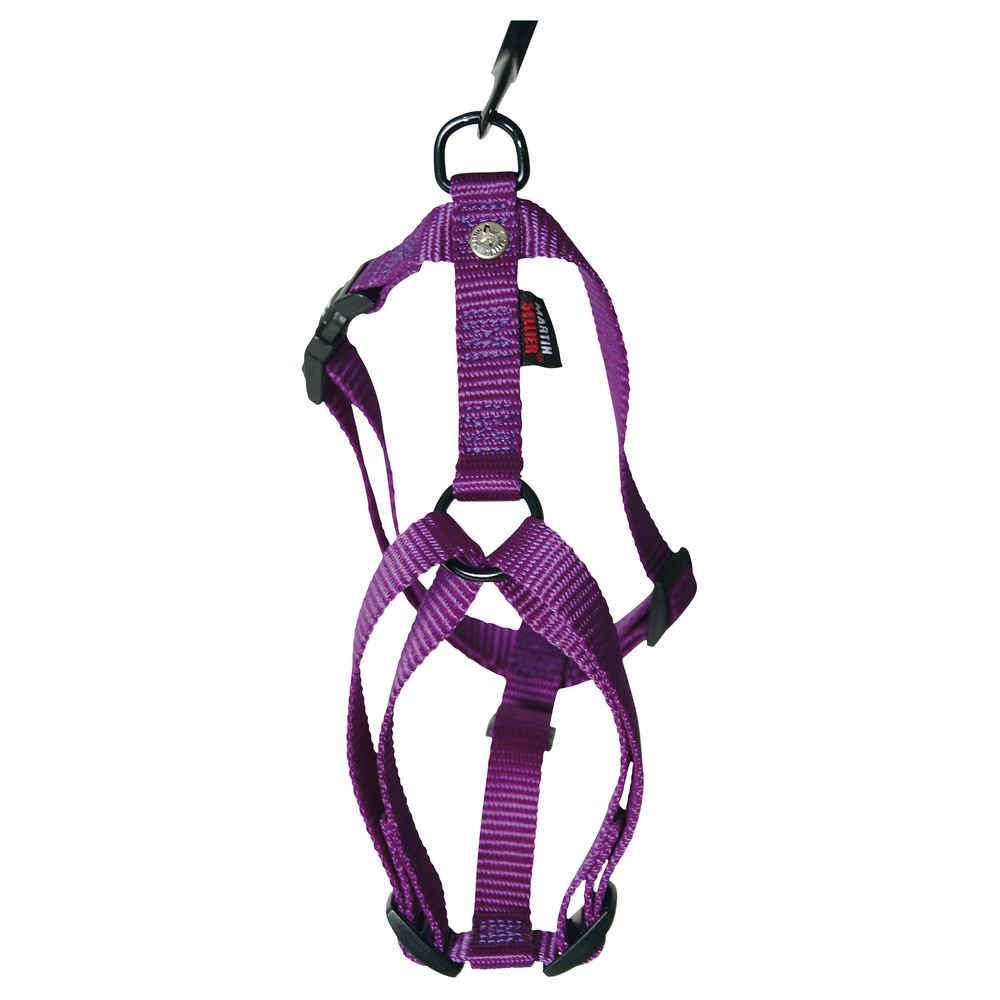 Harnais chien rÃ©glable: nylon, mauve, 90cm