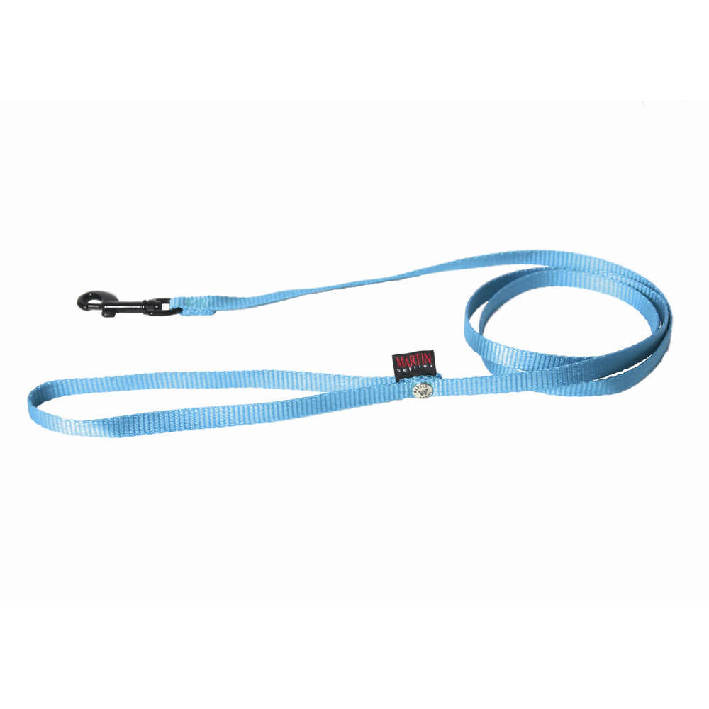 Laisse pour chiens en nylon avec poignée confort 1x120 cm turquoise