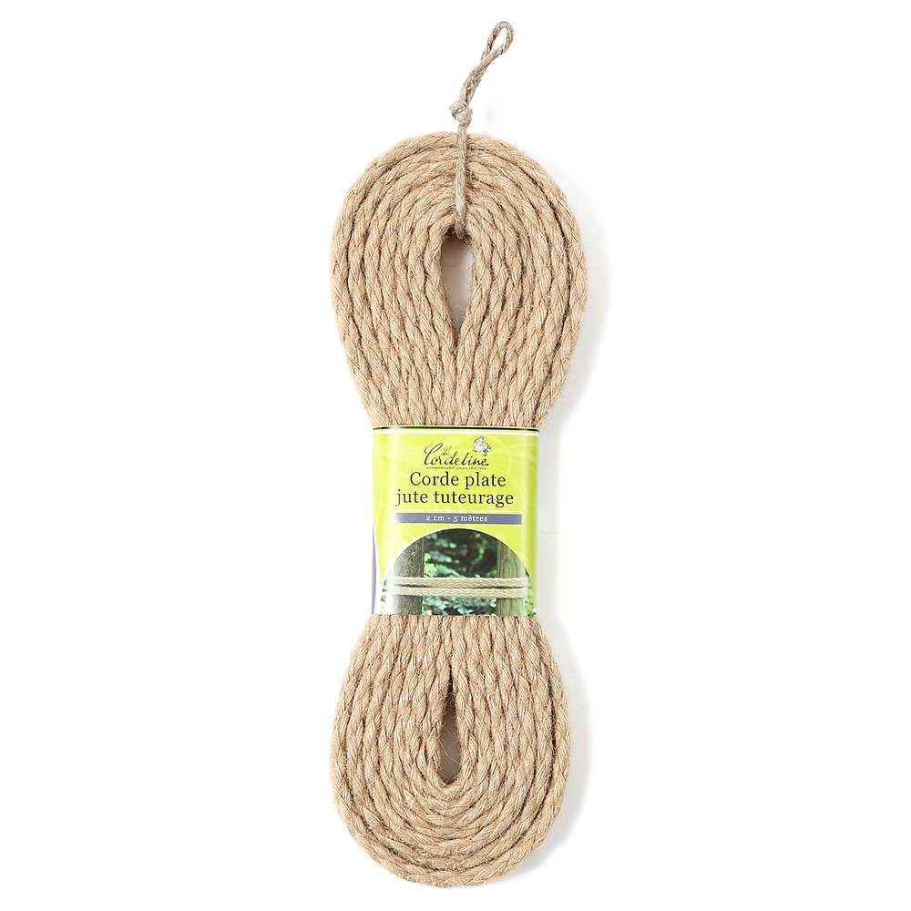 Corde plate jute tuteurage L5m D2 cm