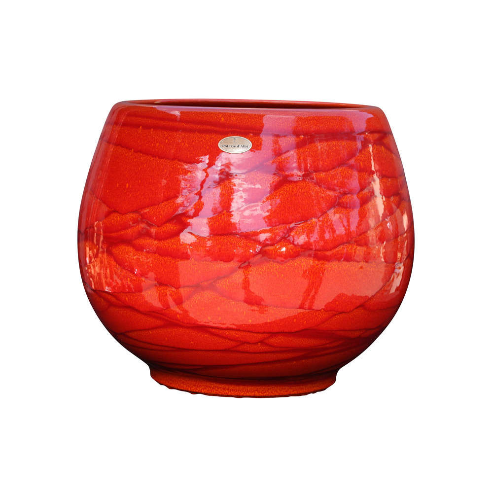 Pot Bahia en terre cuite émaillée, coloris soleil couchant Ø 43x46 cm