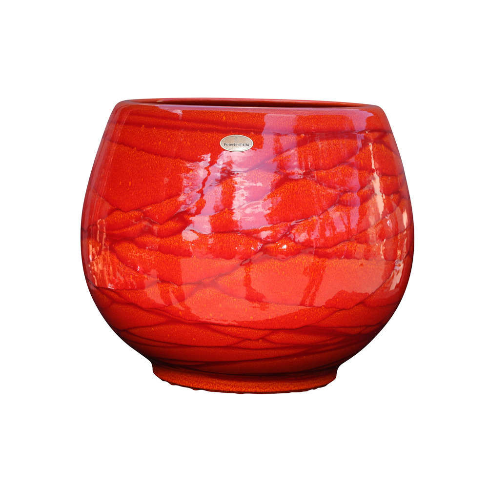 Pot Bahia en terre cuite émaillée, coloris soleil couchant Ø 25x31 cm