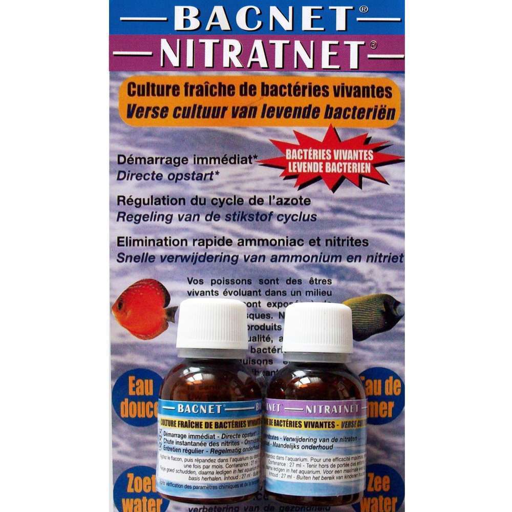 Lot de bacnet et nitratnet pour aquarium : 2 X 27 ml