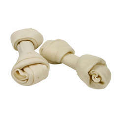 Friandise chien os noué blanc : 11 cm x2
