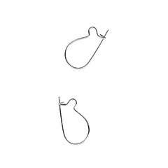 Crochets argentés pour boucle d'oreilles (15mm) x10