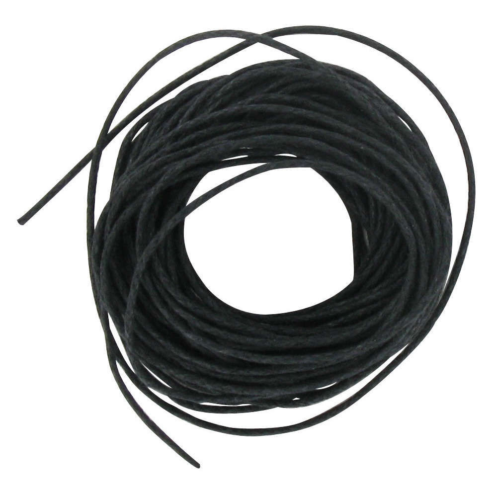 Coton ciré 5m/1mm noir, en sachet