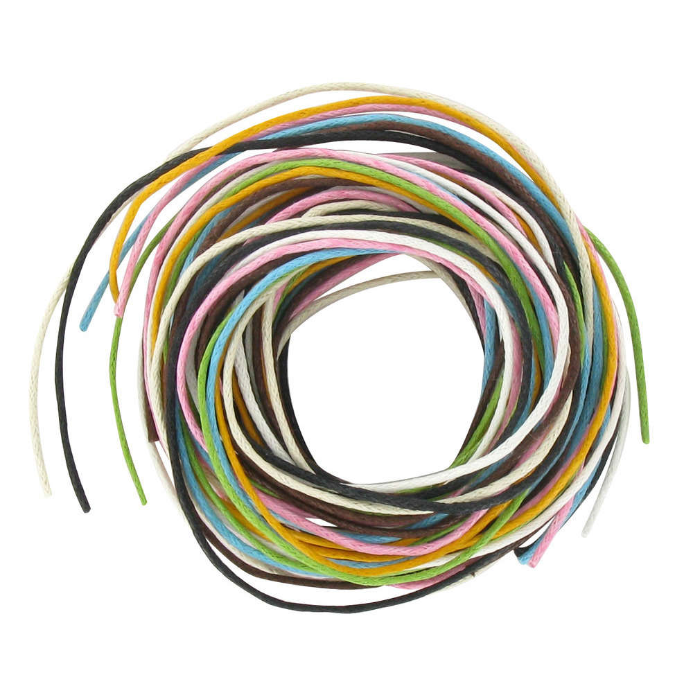 Coton ciré 8m/1mm assortis, en sachet