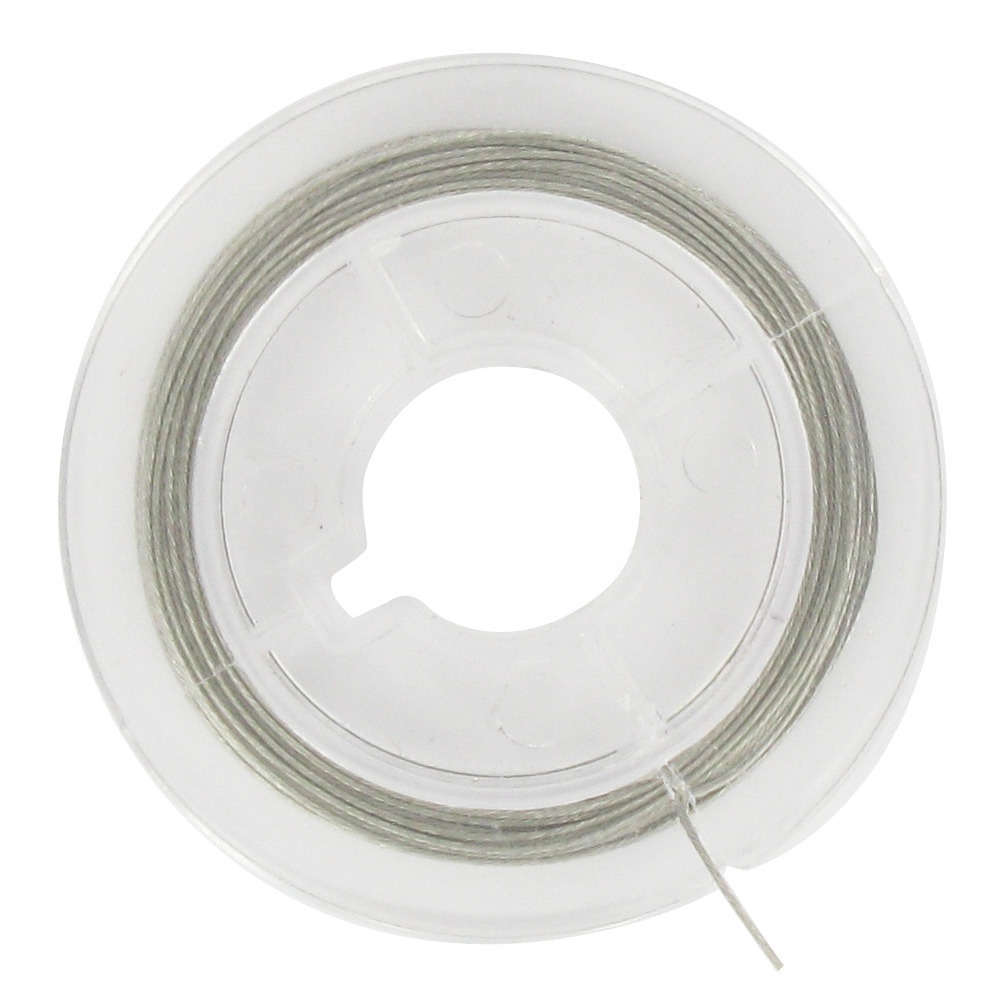 Bobine 5m/0,45mm de fil cablé, argent