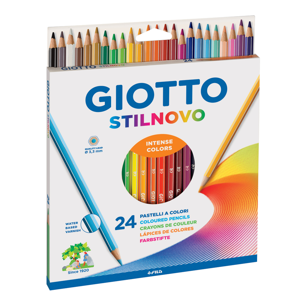 Crayons de couleurs Giotto Stilnovo, l'étui de 24