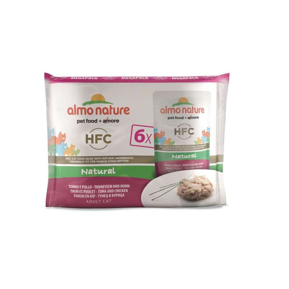 Pochon thon et poulet pour chat : 6x55 g