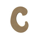 Forme en médium - Lettre majuscule "C" (15x11cm)