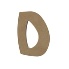 Forme en médium - Lettre majuscule "D" (15x11cm)