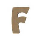 Forme en médium - Lettre majuscule "F" (15x10cm)