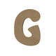 Forme en médium - Lettre majuscule 'G' (15x11cm)