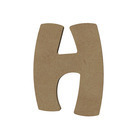 Forme en médium - Lettre majuscule "H" (15x12cm)